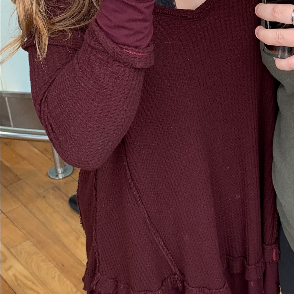 Free People Oversized layered long sleeve sweater
